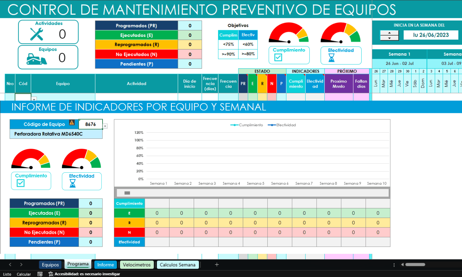 Mantenimiento de Equipos