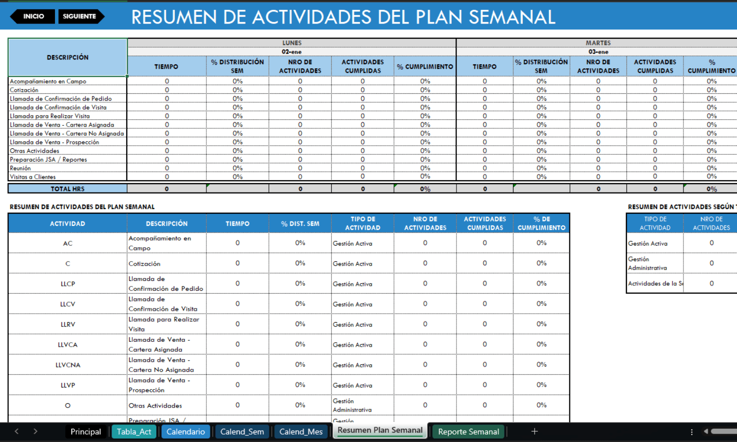 Planificador Semanal